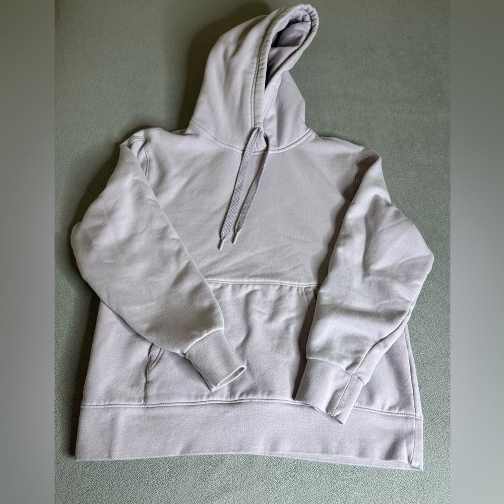 Athleta Retroplush Hoodie Women’s Pale Pink Sweater Zip & Kangaroo Pockets Sz S